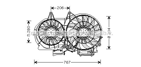 AVA QUALITY COOLING Вентилятор, охлаждение двигателя AI7506